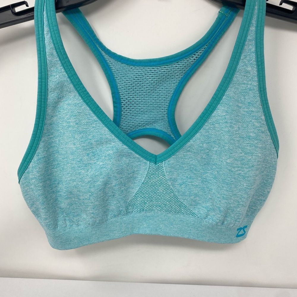 Zensah Sz S Set of 3 Sports Bra Maroon Gray & Teal